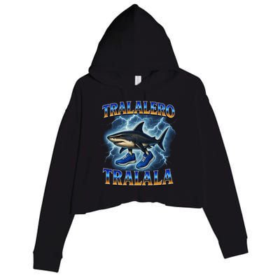 Tralalero Tralala Shark Music Meme Bootle Crop Fleece Hoodie