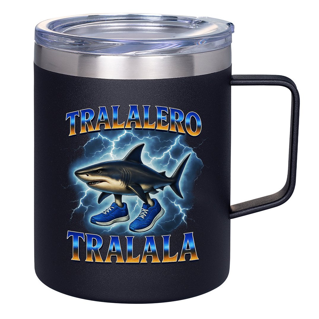 Tralalero Tralala Shark Music Meme Bootle 12oz Stainless Steel Coffee Mug