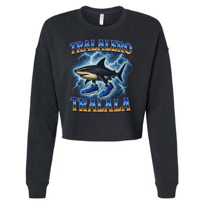 Tralalero Tralala Shark Music Meme Bootle Cropped Pullover Crew