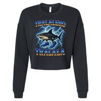 Tralalero Tralala Shark Music Meme Bootle Cropped Pullover Crew