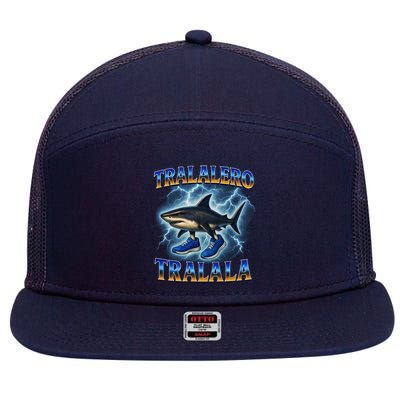Tralalero Tralala Shark Music Meme Bootle 7 Panel Mesh Trucker Snapback Hat