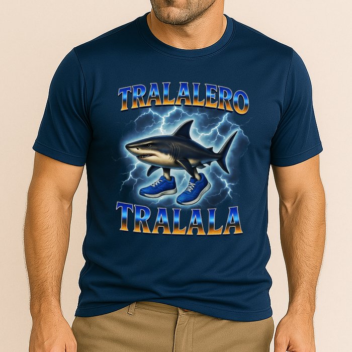 Tralalero Tralala Shark Music Meme Bootle Cooling Performance Crew T-Shirt