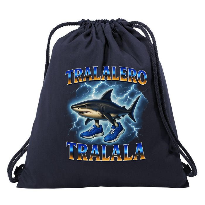 Tralalero Tralala Shark Music Meme Bootle Drawstring Bag