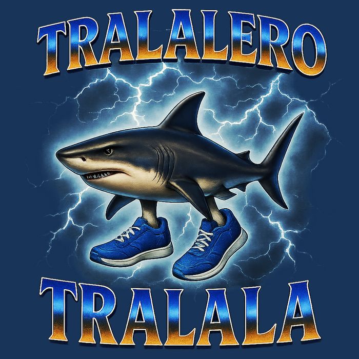 Tralalero Tralala Shark Music Meme Bootle Drawstring Bag