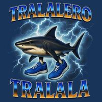 Tralalero Tralala Shark Music Meme Bootle 16 in Basic Backpack