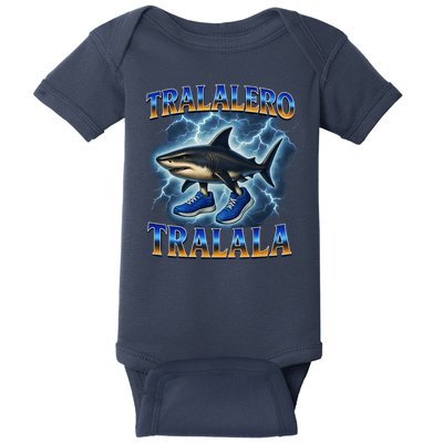 Tralalero Tralala Shark Music Meme Bootle Baby Bodysuit