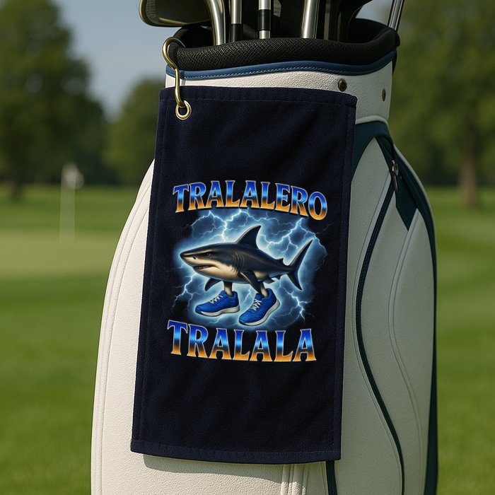 Tralalero Tralala Shark Music Meme Bootle Golf Towel