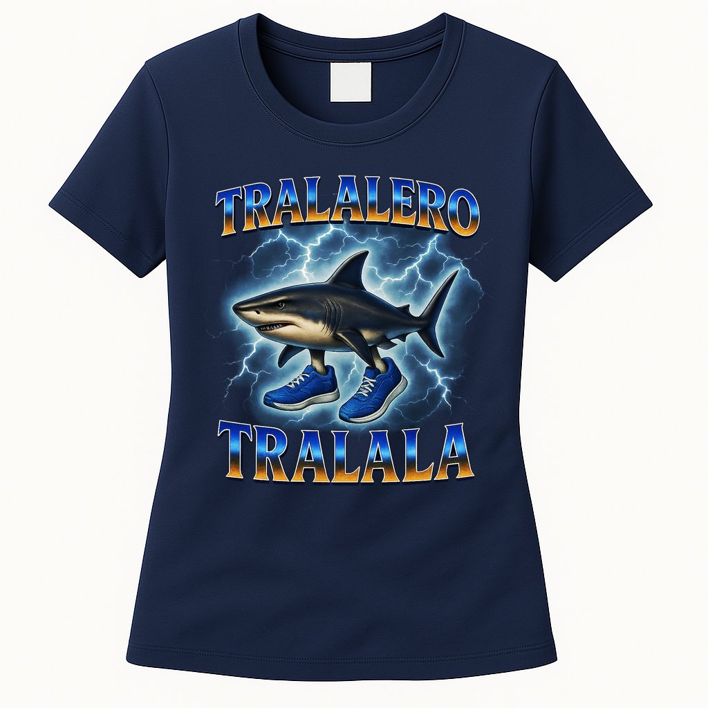 Tralalero Tralala Shark Music Meme Bootle Womens T-Shirt
