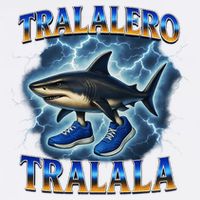Tralalero Tralala Shark Music Meme Bootle Garment-Dyed Sweatshirt