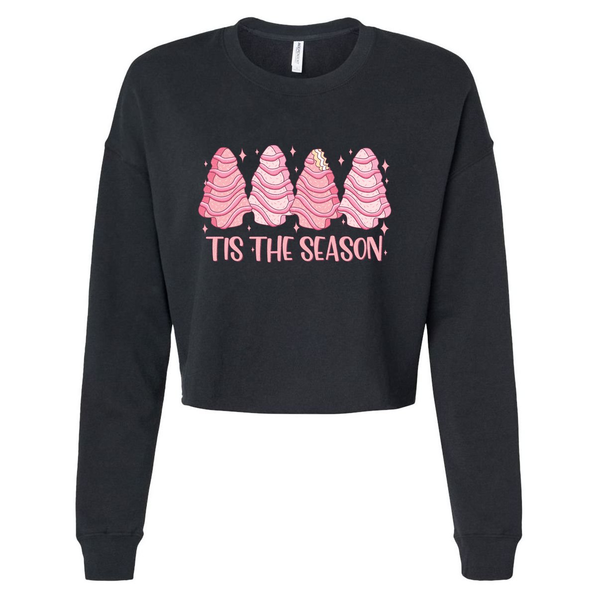Tis The Season Christmas Cookie Holiday Cropped Pullover Crew