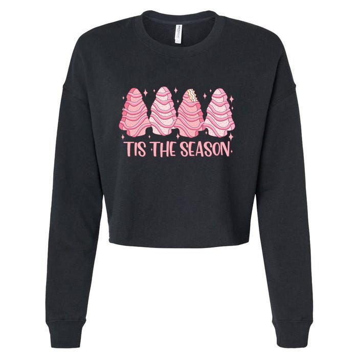 Tis The Season Christmas Cookie Holiday Cropped Pullover Crew