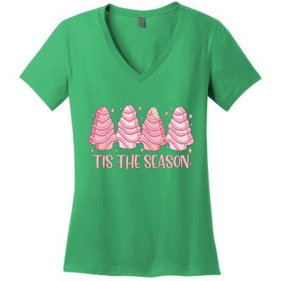 Tis The Season Christmas Cookie Holiday Women's V-Neck T-Shirt