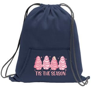 Tis The Season Christmas Cookie Holiday Sweatshirt Cinch Pack Bag