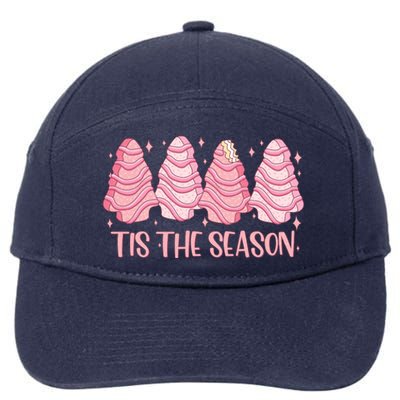 Tis The Season Christmas Cookie Holiday 7-Panel Snapback Hat