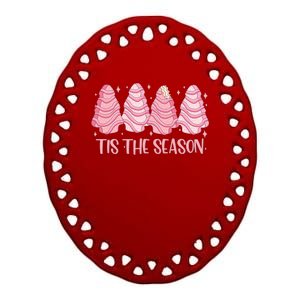 Tis The Season Christmas Cookie Holiday Ceramic Oval Ornament