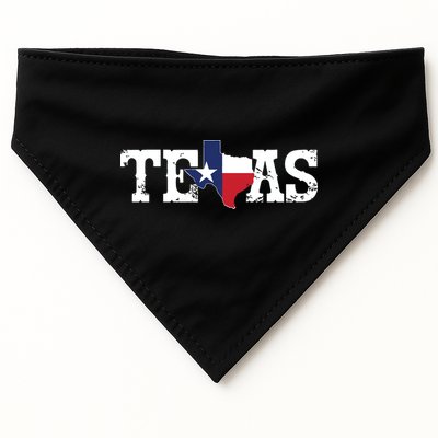 Texas Texas Shaped Flag Grunge Distressed Texas USA-Made Doggie Bandana