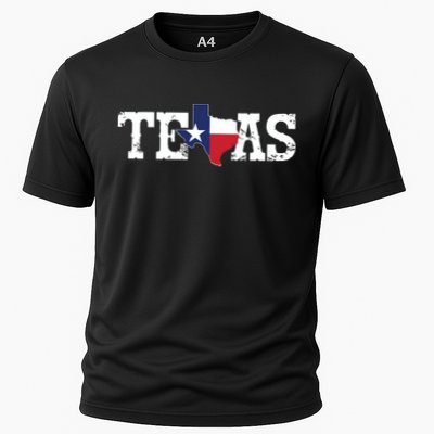 Texas Texas Shaped Flag Grunge Distressed Texas Performance Shirt
