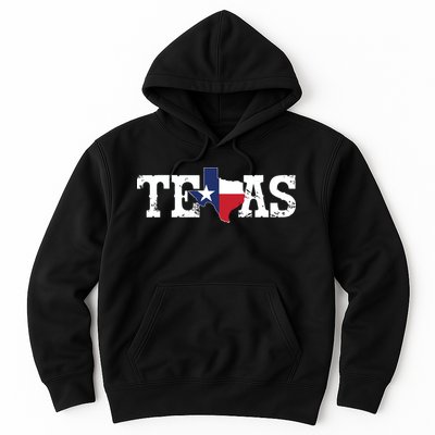 Texas Texas Shaped Flag Grunge Distressed Texas Hoodie