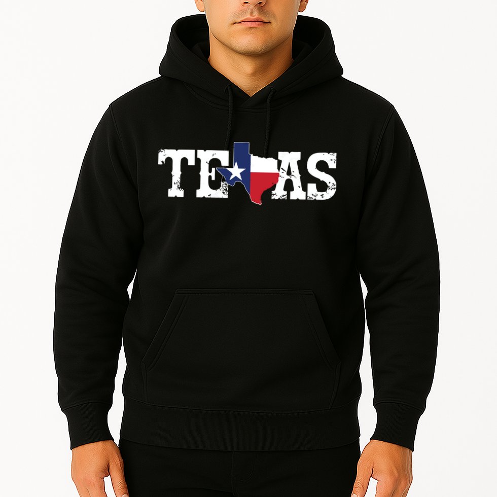 Texas Texas Shaped Flag Grunge Distressed Texas Hoodie