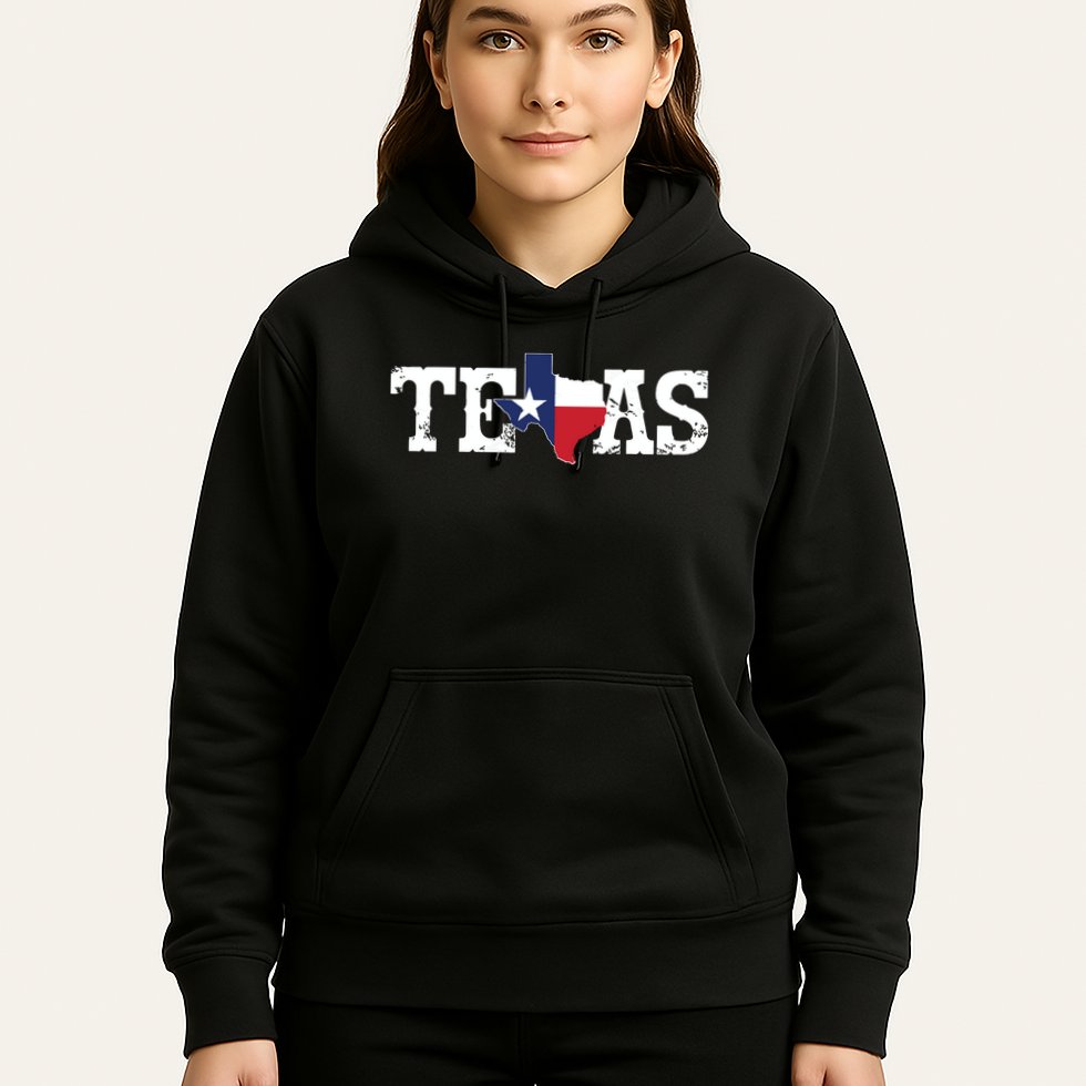 Texas Texas Shaped Flag Grunge Distressed Texas Hoodie