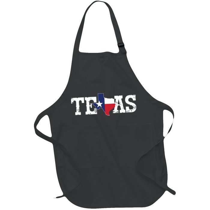 Texas Texas Shaped Flag Grunge Distressed Texas Apron