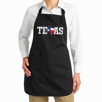 Texas Texas Shaped Flag Grunge Distressed Texas Apron