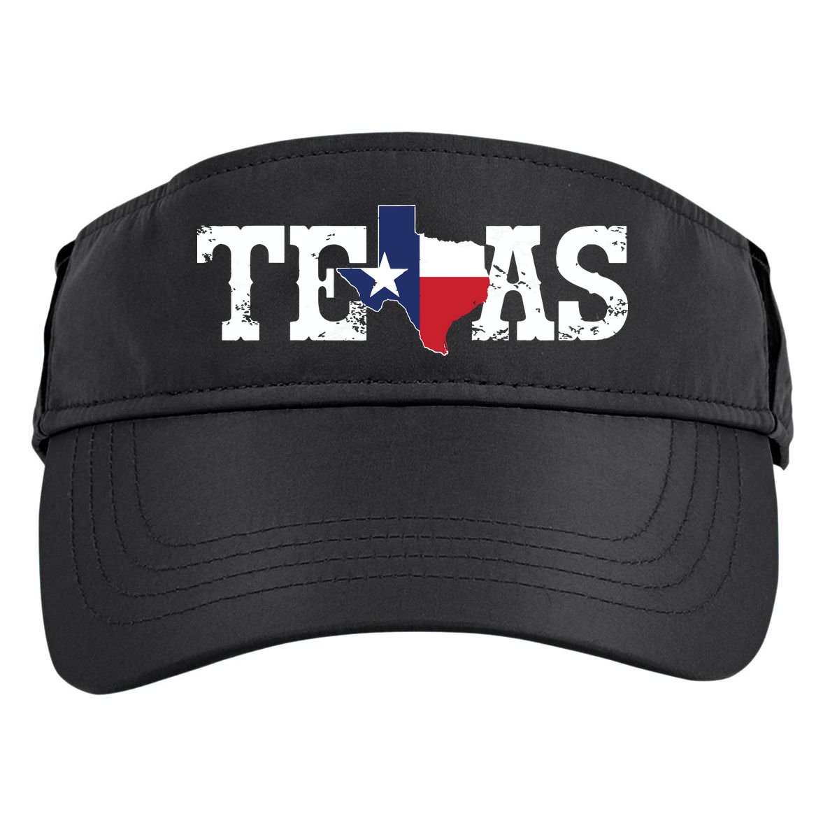 Texas Texas Shaped Flag Grunge Distressed Texas Adult Drive Performance Visor