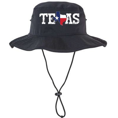 Texas Texas Shaped Flag Grunge Distressed Texas Bucket Hat
