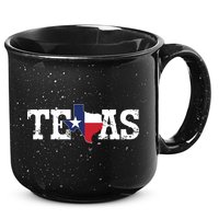 Texas Texas Shaped Flag Grunge Distressed Texas 15oz Campfire Ceramic Mug