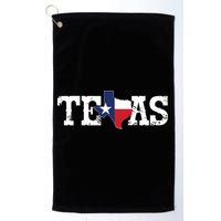 Texas Texas Shaped Flag Grunge Distressed Texas Golf Towel