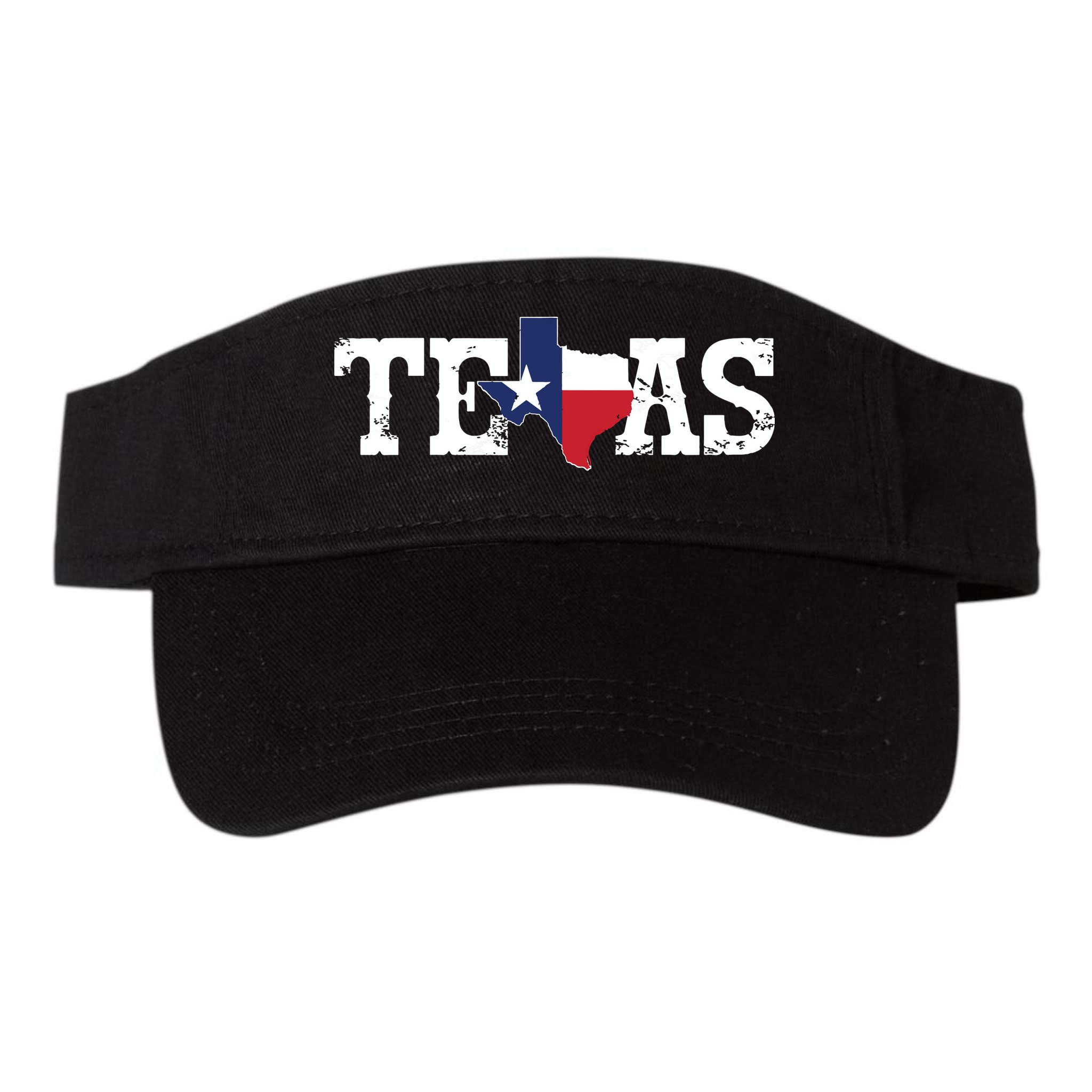 Texas Texas Shaped Flag Grunge Distressed Texas Visor
