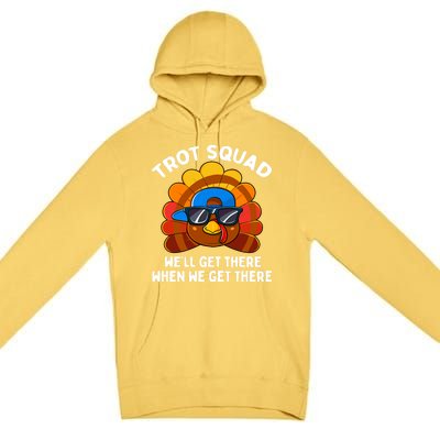 Turkey Trot Squad Funny Thanksgiving Running Costume Gift Premium Pullover Hoodie