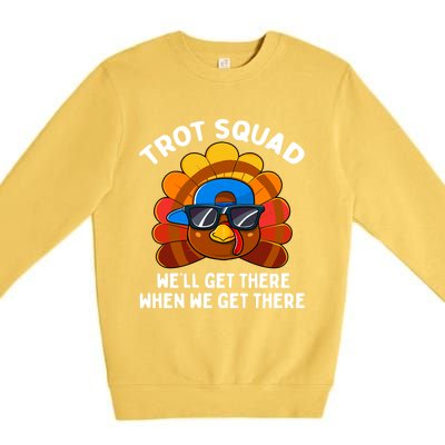 Turkey Trot Squad Funny Thanksgiving Running Costume Gift Premium Crewneck Sweatshirt