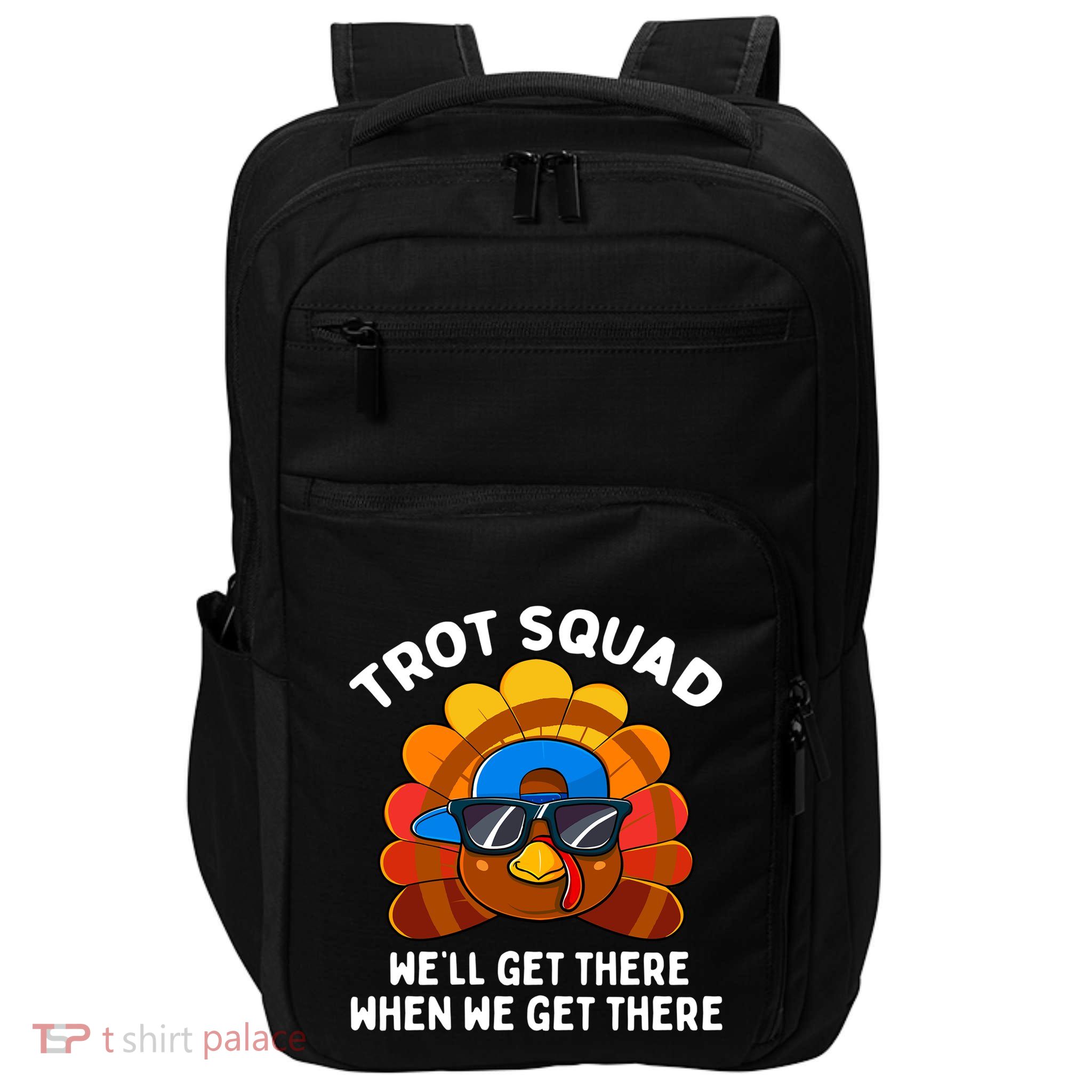 Turkey Trot Squad Funny Thanksgiving Running Costume Gift Impact Tech Backpack