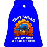 Turkey Trot Squad Funny Thanksgiving Running Costume Gift Ceramic Bell Ornament