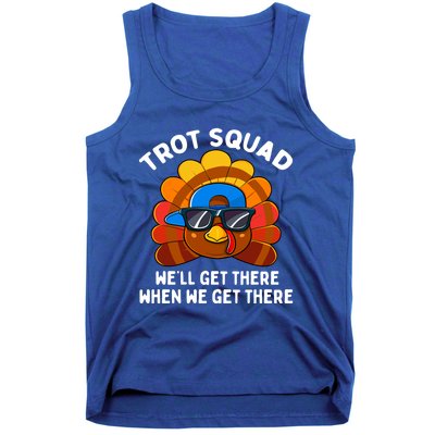 Turkey Trot Squad Funny Thanksgiving Running Costume Gift Tank Top