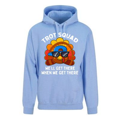 Turkey Trot Squad Funny Thanksgiving Running Costume Gift Unisex Surf Hoodie