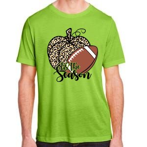 Tis The Season Leopard Pumpkin Football Fall Autumn Adult ChromaSoft Performance T-Shirt