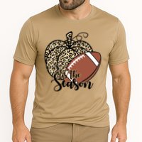 Tis The Season Leopard Pumpkin Football Fall Autumn Cooling Performance Crew T-Shirt