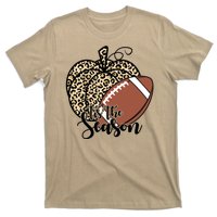 Tis The Season Leopard Pumpkin Football Fall Autumn T-Shirt