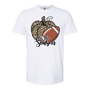 Tis The Season Leopard Pumpkin Football Fall Autumn Softstyle CVC T-Shirt