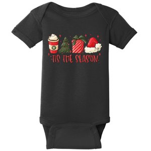 Tis The Season Christmas Coffee Lover Santa Claus Xmas Gifts Baby Bodysuit