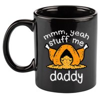 Thanksgiving Turkey Stuff Me Funny 11oz C Handle Ceramic Mug