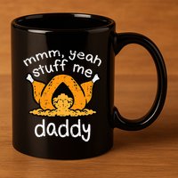 Thanksgiving Turkey Stuff Me Funny 11oz C Handle Ceramic Mug