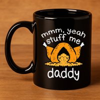 Thanksgiving Turkey Stuff Me Funny 11oz C Handle Ceramic Mug