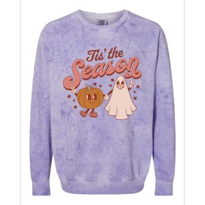 Tis' The Season Ghost Fall Pumpkin Season Autumn Halloween Gift Colorblast Crewneck Sweatshirt