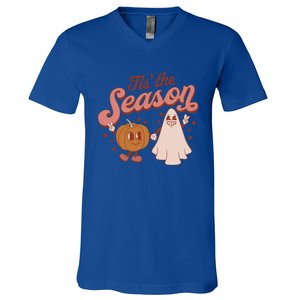 Tis' The Season Ghost Fall Pumpkin Season Autumn Halloween Gift V-Neck T-Shirt