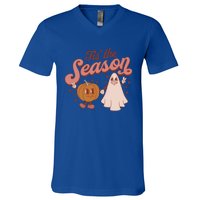 Tis' The Season Ghost Fall Pumpkin Season Autumn Halloween Gift V-Neck T-Shirt