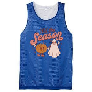 Tis' The Season Ghost Fall Pumpkin Season Autumn Halloween Gift Mesh Reversible Basketball Jersey Tank