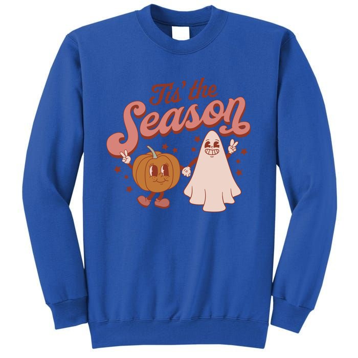 Tis' The Season Ghost Fall Pumpkin Season Autumn Halloween Gift Tall Sweatshirt